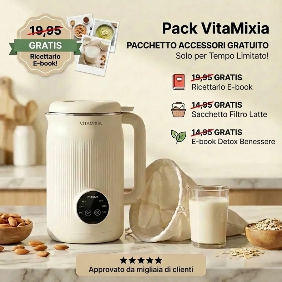 VitaMixia - Macchina Multifunzione 8-in-1 per Bevande Vegetali Fresche