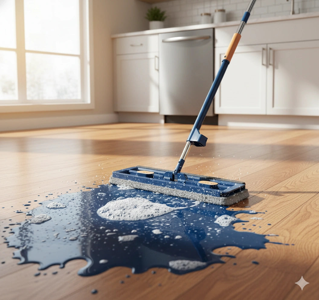 Mocio rotante con sistema di strizzatura integrato