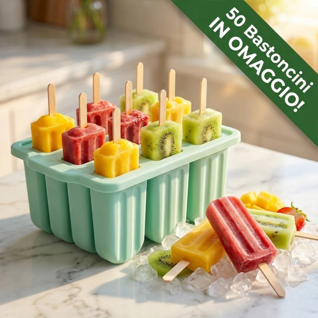 Kit Ghiaccioli "Fatto in Casa" – Stampo in Silicone Premium (12 Pezzi)
