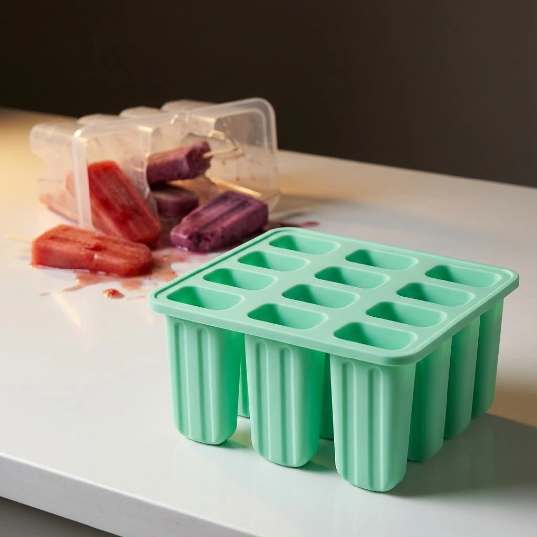 Kit Ghiaccioli "Fatto in Casa" – Stampo in Silicone Premium (12 Pezzi)