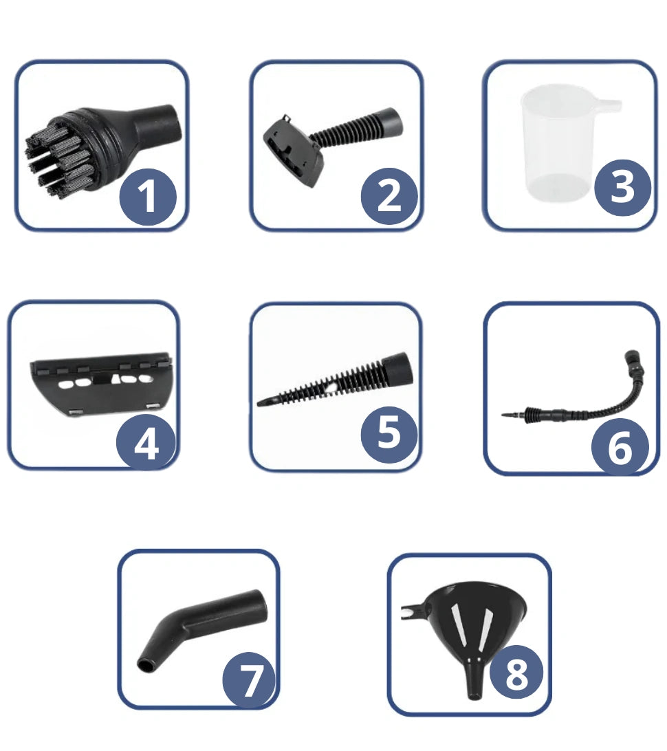 9 accessori multifunzionali (guarnizioni, materassi, tende, finestre, pavimenti...)